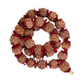 5 Mukhi Nepali Rudraksha Kantha Mala with Woolen Spacer