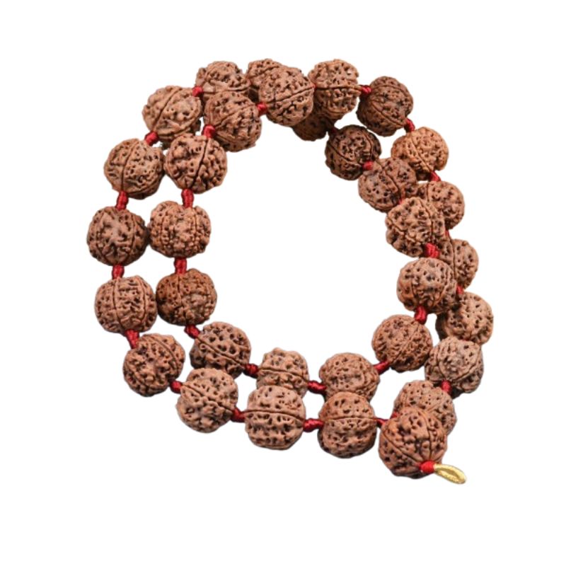 5 Mukhi Nepali Rudraksha Kantha Mala in Silk Thread