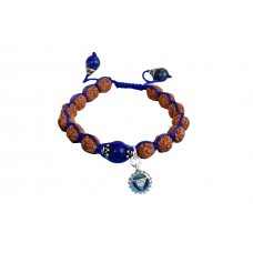 4 Mukhi Rudraksha and Lapis Lazuli Bracelet