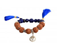 4 Mukhi Rudraksha and Lapis Lazuli Bracelet - i