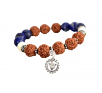 4 Mukhi Rudraksha And Lapis Lazuli Bracelet - ii