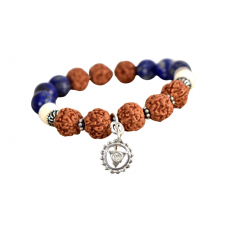 4 Mukhi Rudraksha And Lapis Lazuli Bracelet - ii