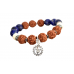 4 Mukhi Rudraksha And Lapis Lazuli Bracelet - ii