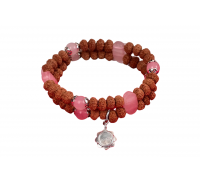 7 Mukhi Rudraksha and Rose Quartz Bracelet - iii