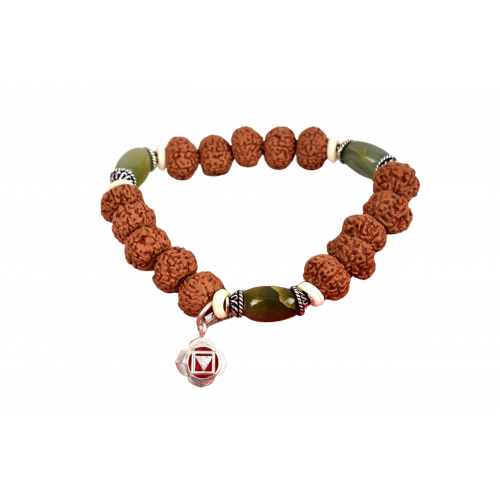 8 Mukhi Rudraksha and Cats Eye Bracelet