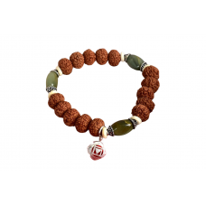 8 Mukhi Rudraksha and Cats Eye Bracelet - i