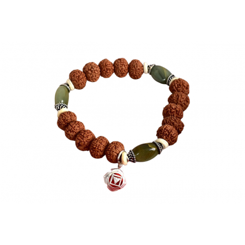 8 Mukhi Rudraksha and Cats Eye Bracelet - i