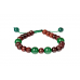 Red Sandalwood and Green Onyx Bracelet