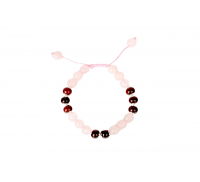 Rose Quartz and Red Sandalwood Bracelet
