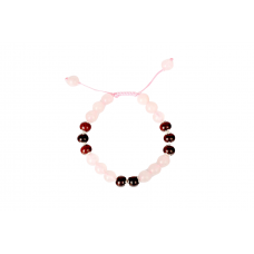 Rose Quartz and Red Sandalwood Bracelet
