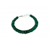 Emerald Faceted Button Shape Bracelet