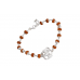 Om Bracelet in Pure Silver With Rudraksha Beads - i