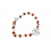 Om Bracelet in Pure Silver With Rudraksha Beads - i