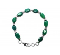 Green Onyx Oval Bracelet - 8mm - Design - i