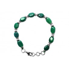 Green Onyx Oval Bracelet - 8mm - Design - i