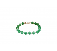 Green Jade Round Bracelet - 8mm 