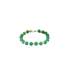 Green Jade Round Bracelet - 8mm 