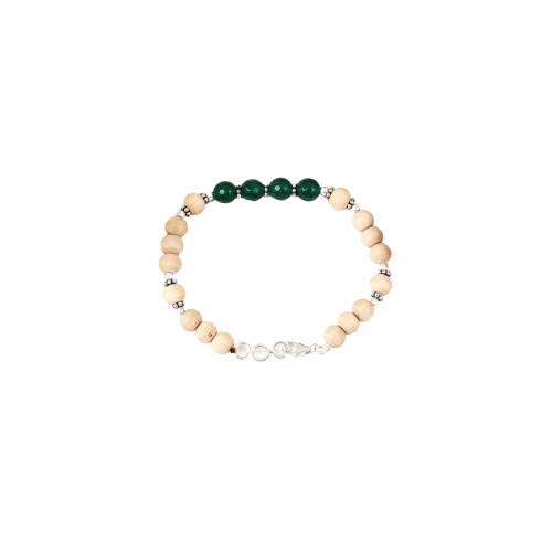 Green Onyx and Tulsi Bracelet