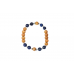 Lapis Lazuli and White Sandal Beads Bracelet