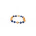 Lapis Lazuli and White Sandal Beads Bracelet