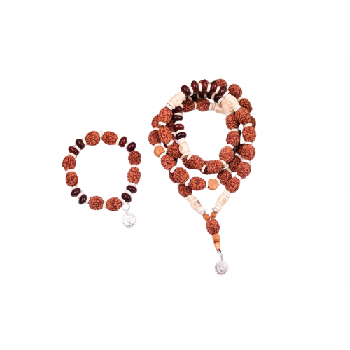 4 Mukhi Brahma Mala and Bracelet Set