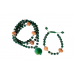 15 Mukhi Rudraksha and Green Onyx Mala and Bracelet Set