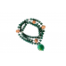 15 Mukhi Rudraksha and Green Onyx Mala and Bracelet Set