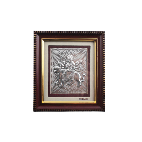 Silver Godes Durga In Frame