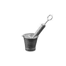 Holi Pichkari With Bucket In Pure Silver