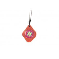 Krishna Yantra Pendant  In Red Jade