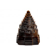 Shree Yantra In Tiger Eye Stone