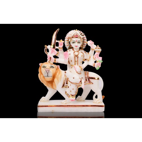 Maa Durga on Lion Idol in Marble