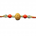 10 Mukhi Rakhi Sphatik Coral Beads with Panchdhatu and silver accessories