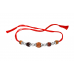 4 Mukhi Rakhi Sandal beads with silver accessories in thread