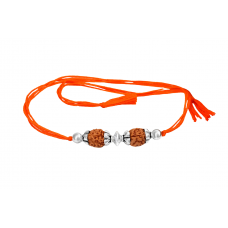 4 Mukhi Rakhi with pure silver accessories in a thread - III
