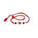 6 Mukhi Rakhi Carnelian beads with pure silver accessories in thread