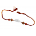 8 Mukhi Rakhi Carnelian beads with pure silver accessories in thread