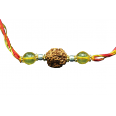 4 Mukhi Rakhi Citrine Beads with Panchdhatu Chakri - I