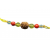 4 Mukhi Rakhi Citrine Coral and Sphatik Beads with Panchdhatu Chakri