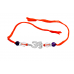 Sphatik and Amethyst beads Rakhi with pure silver accessories in thread