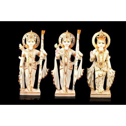 Ram Parivar in white marble idol