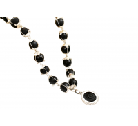 Shaligram Mala with Sudarshan Locket Caps Design