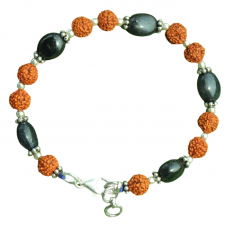 Blue Sapphire with Rudraksha Beads Bracelet