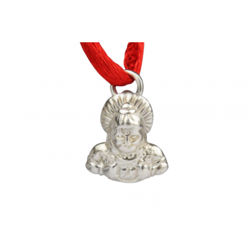 Hanuman locket in pure silver - Design VIII