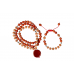 6 Mukhi Rudraksha and Red Jasper Mala and Bracelet Set