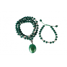 Green Onyx Mala and Bracelet Set