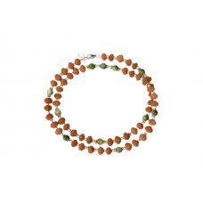 8 Mukhi Rudraksha and Cats Eye Beads Mala