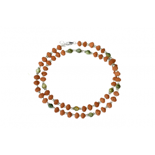 8 Mukhi Rudraksha and Cats Eye Beads Mala