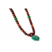 Red Sandalwood and Green Onyx Mala