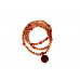 White Sandalwood and Red Carnelian Mala